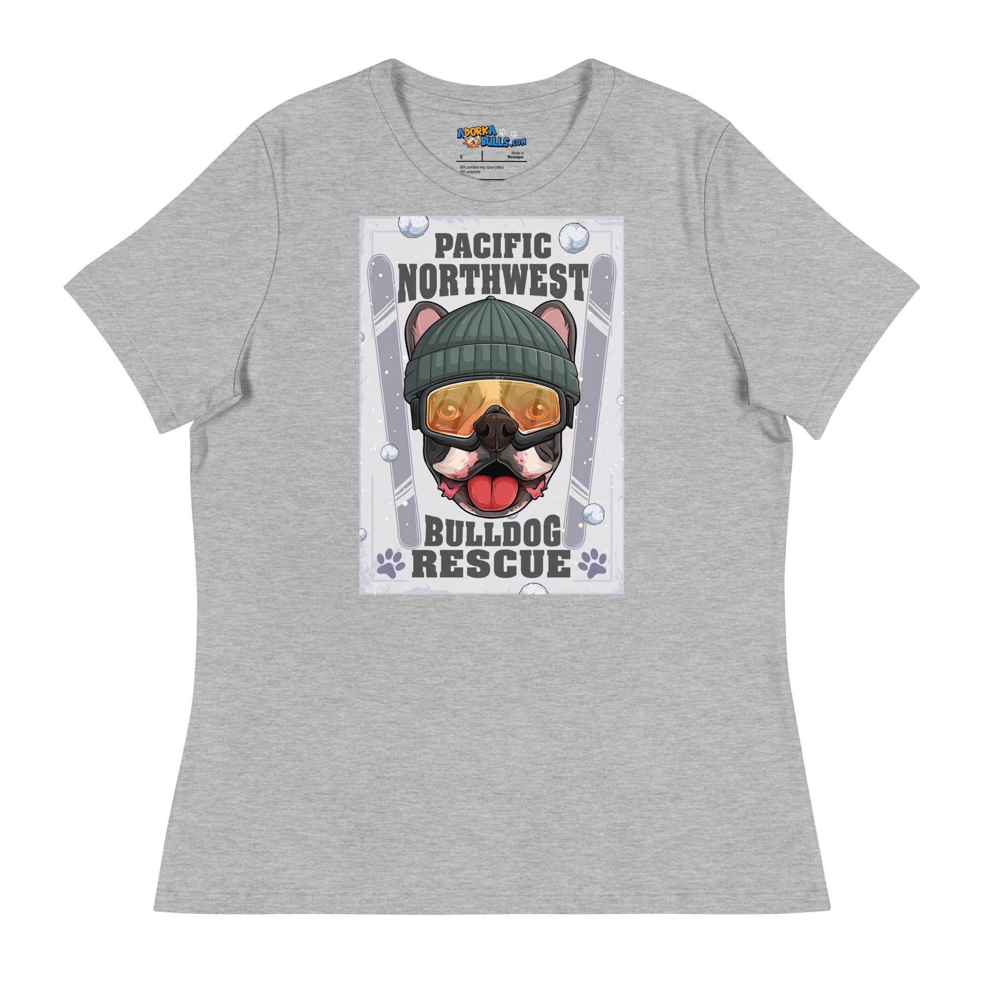 "Snow Bullies" Frenchie Skier Women&