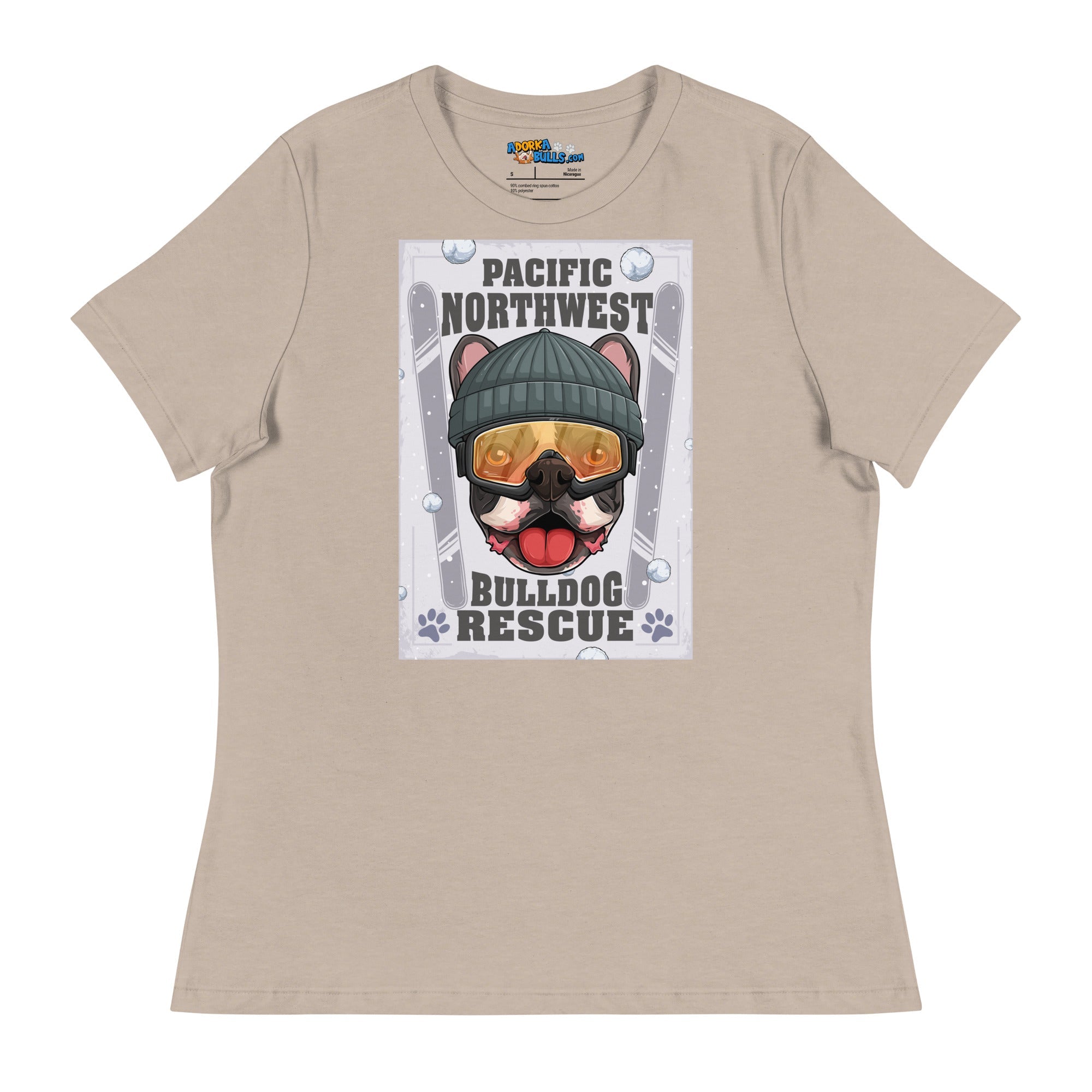 "Snow Bullies" Frenchie Skier Women&