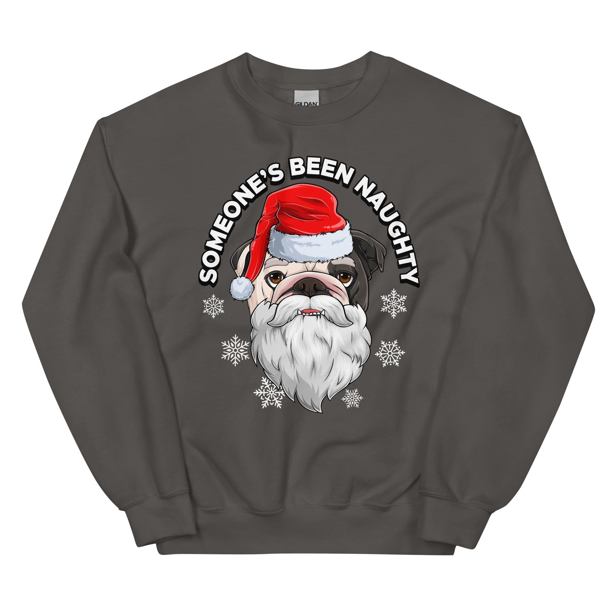 "Someone’s Been Naughty" Bulldog Sweatshirt | B&W Colored