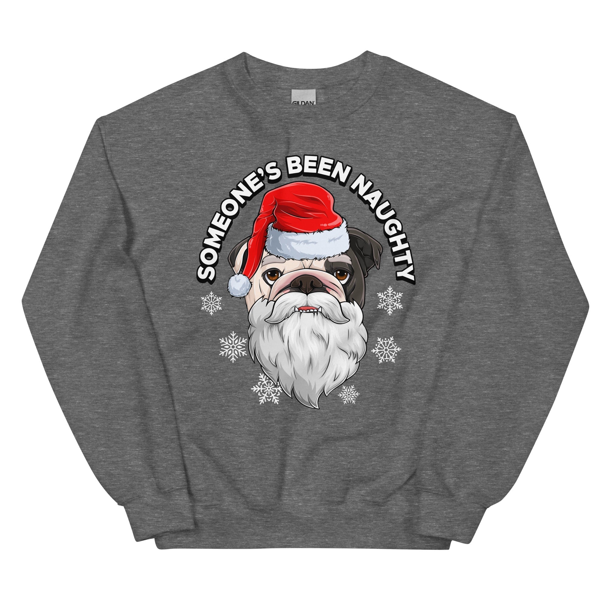 "Someone’s Been Naughty" Bulldog Sweatshirt | B&W Colored