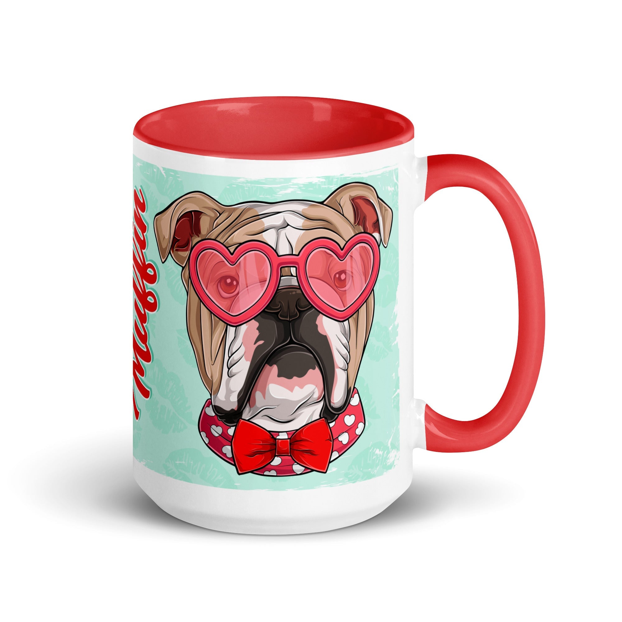 "Stud Muffin" English Bulldog Mug | Fawn & White Colored