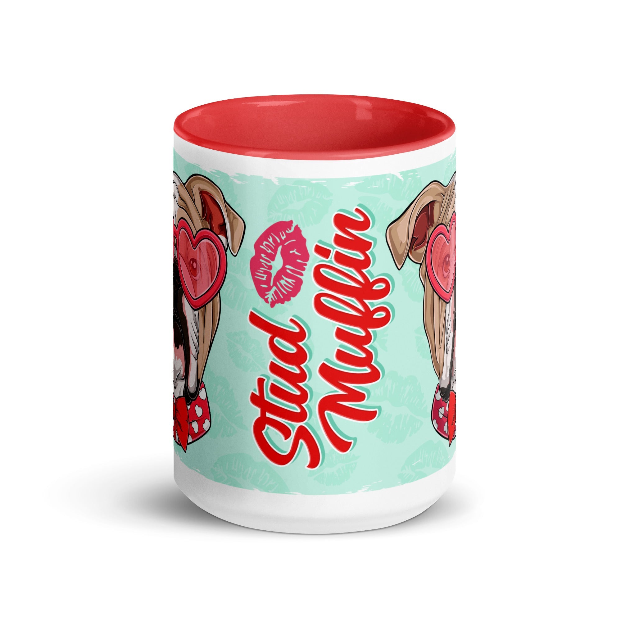 "Stud Muffin" English Bulldog Mug | Fawn & White Colored