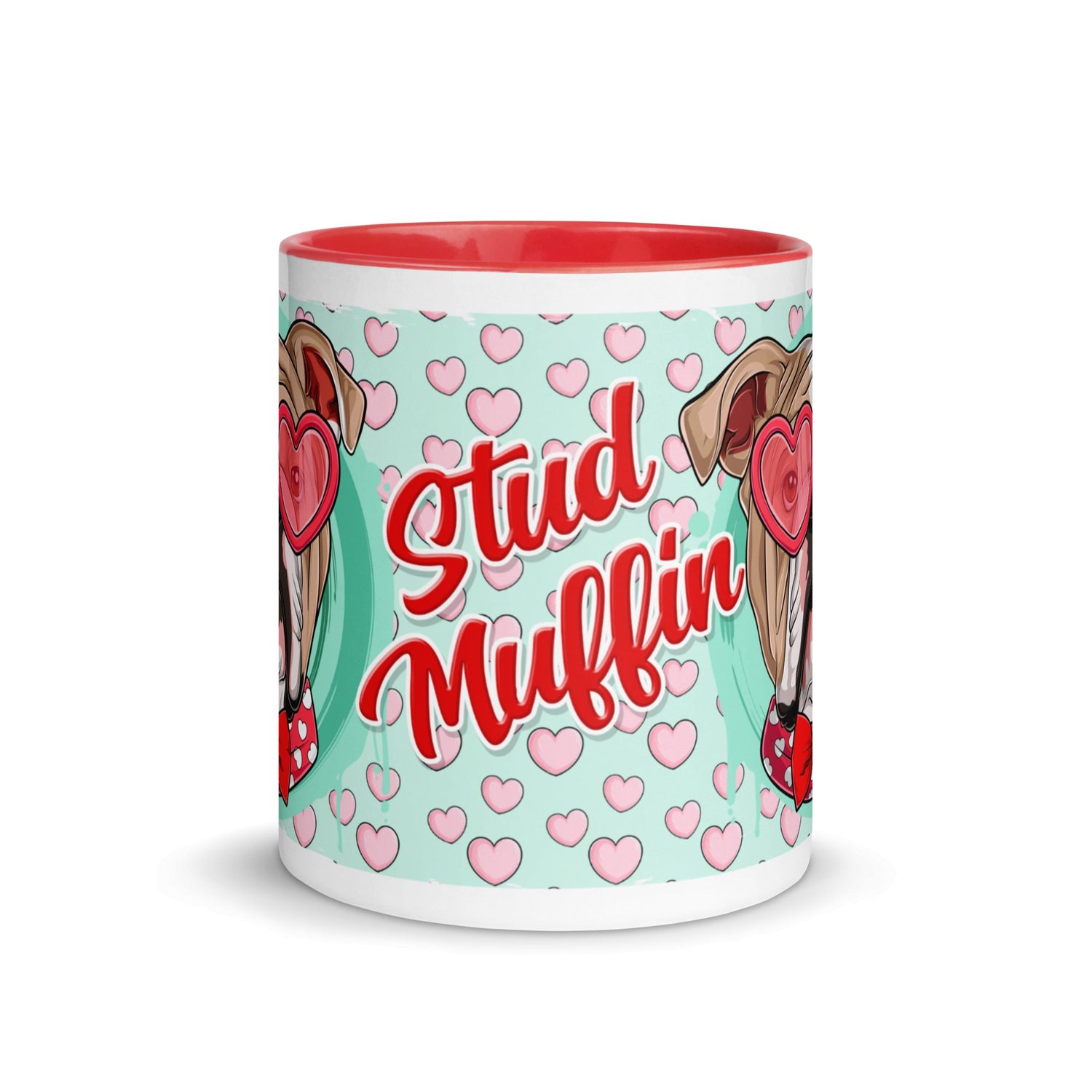 "Stud Muffin" English Bulldog Mug | Fawn & White Colored Male