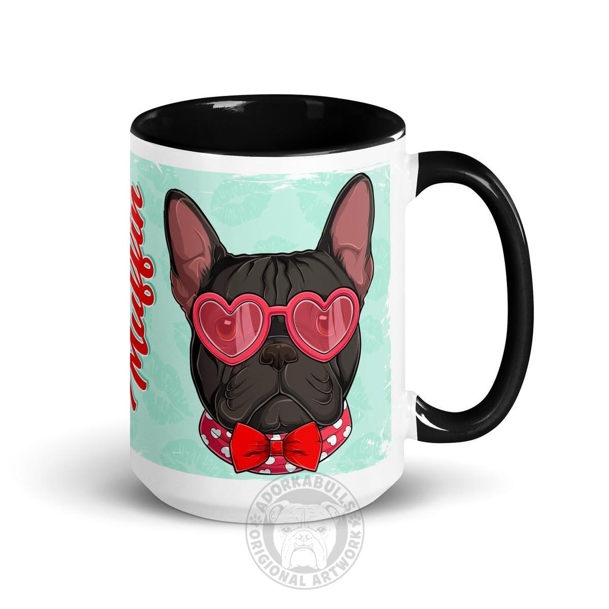 "Stud Muffin" French Bulldog Mug | B&W Colored
