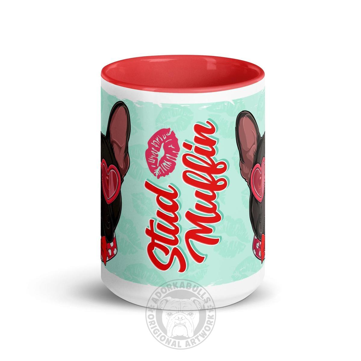 "Stud Muffin" French Bulldog Mug | B&W Colored