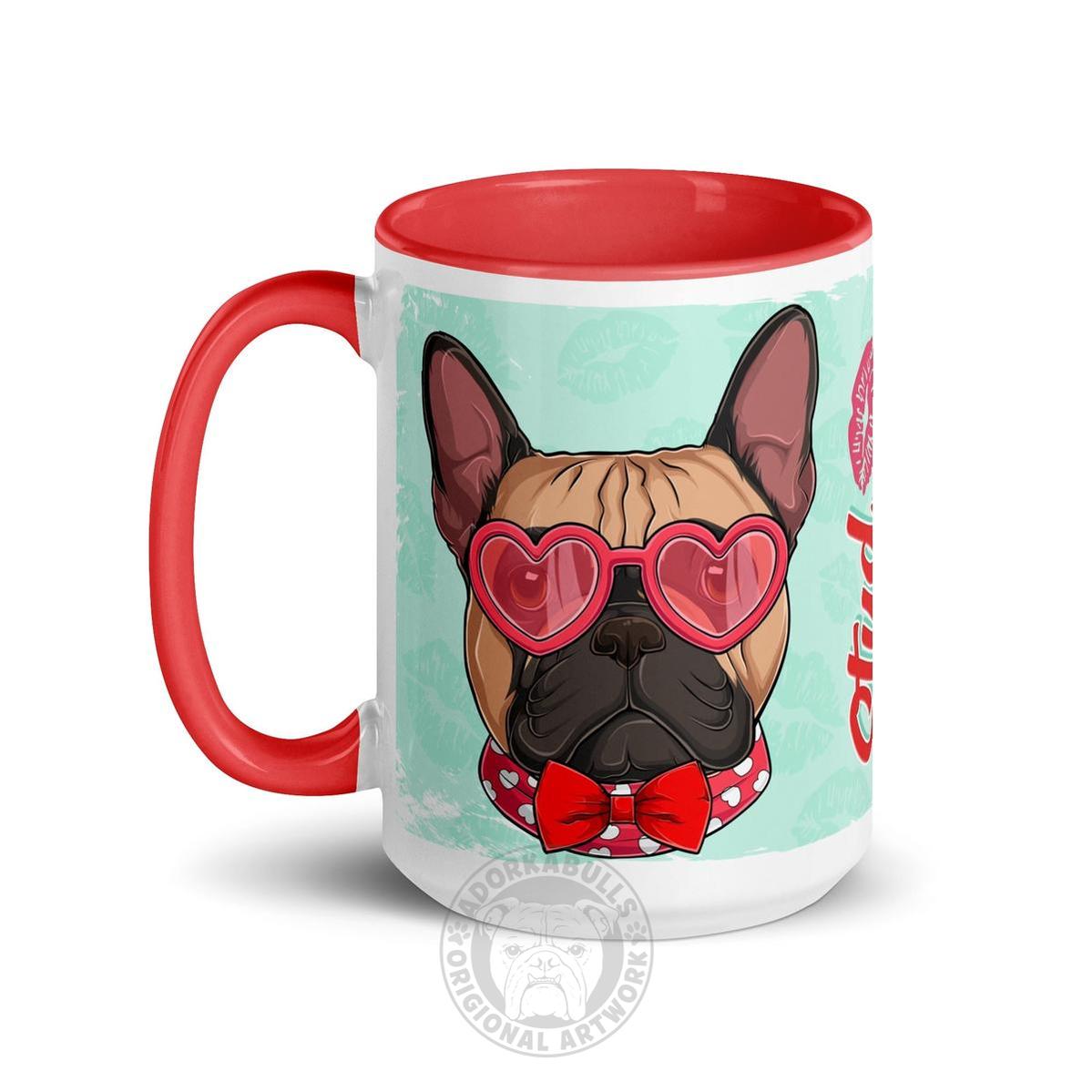 "Stud Muffin" French Bulldog Mug | Fawn & White Colored