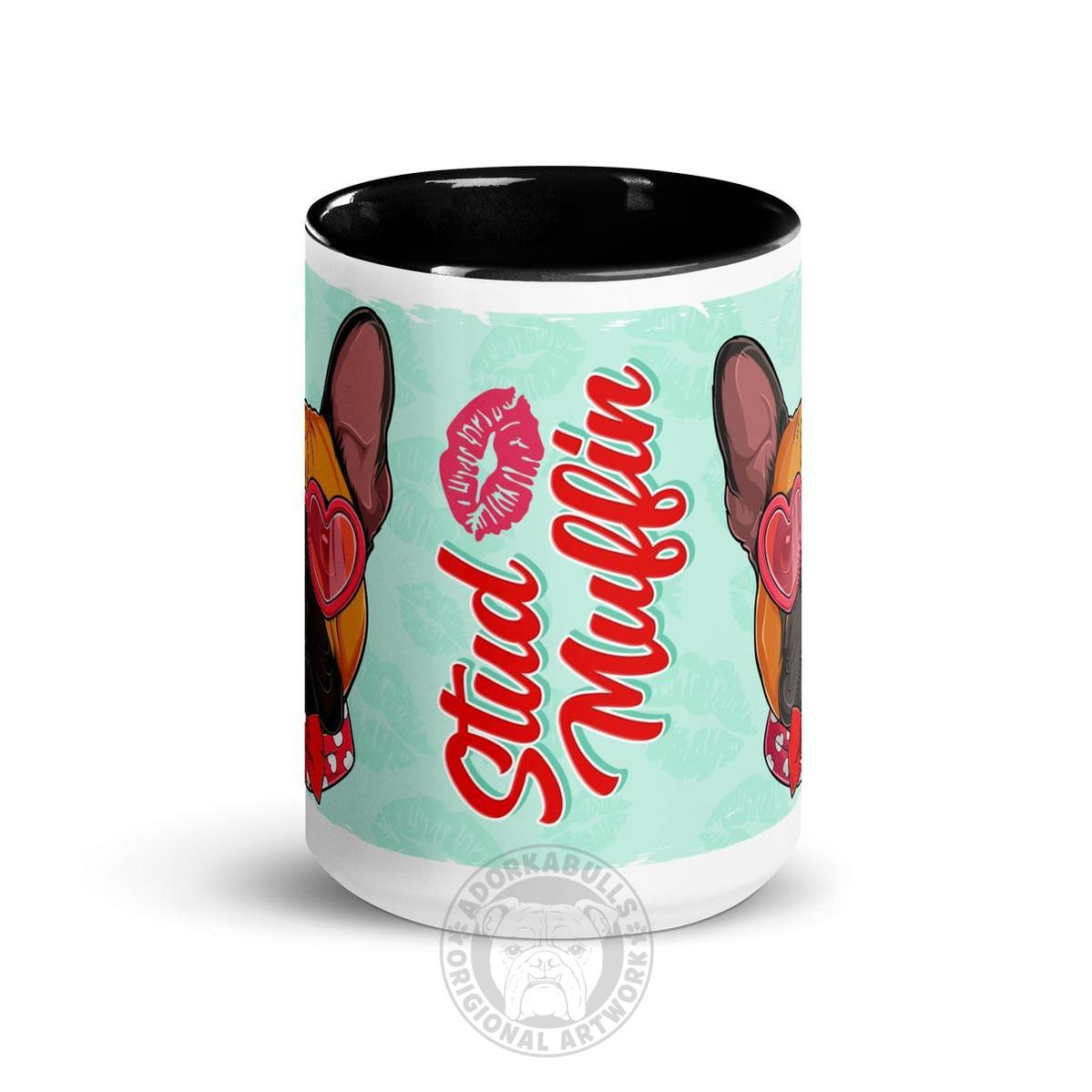 "Stud Muffin" French Bulldog Mug | Red & White Colored
