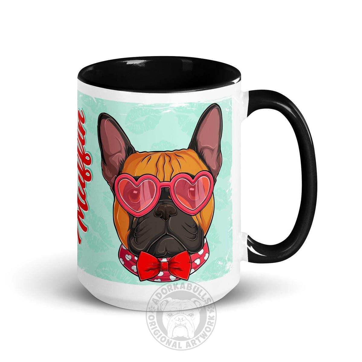 "Stud Muffin" French Bulldog Mug | Red & White Colored