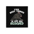 "The Best Things In Life Are Rescued" French Bulldog Pillow Case | B&W Colored