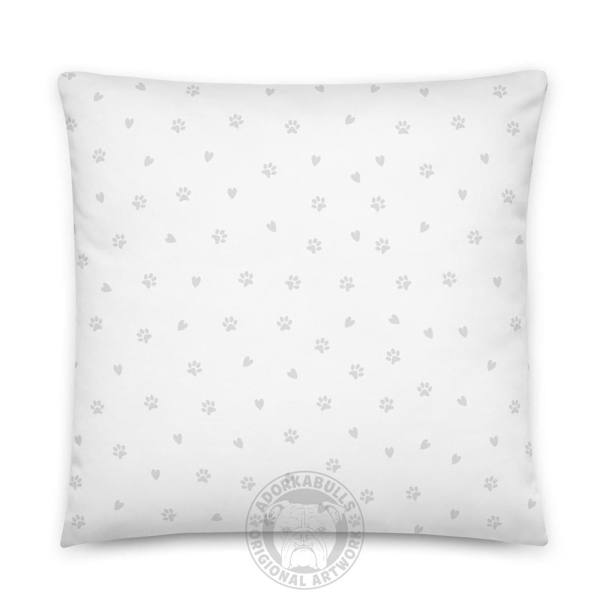 "The Best Things In Life Are Rescued" French Bulldog Throw Pillow | Fawn & White Colored