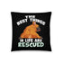 "The Best Things In Life Are Rescued" French Bulldog Throw Pillow | Red & White Colored
