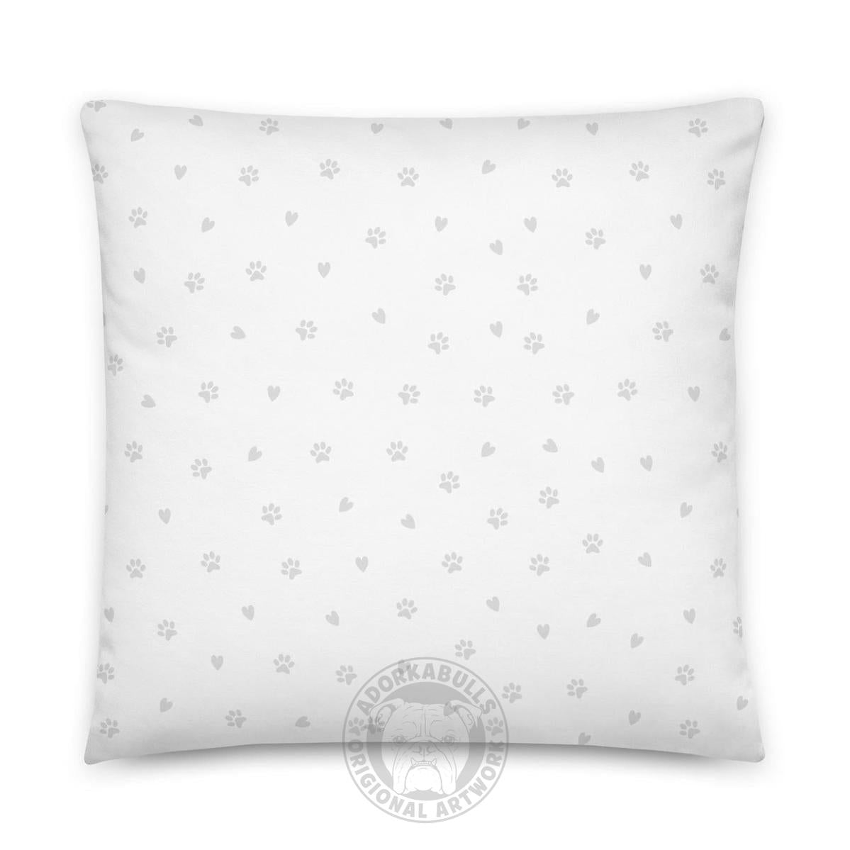 "The Best Things In Life Are Rescued" French Bulldog Throw Pillow | Red & White Colored