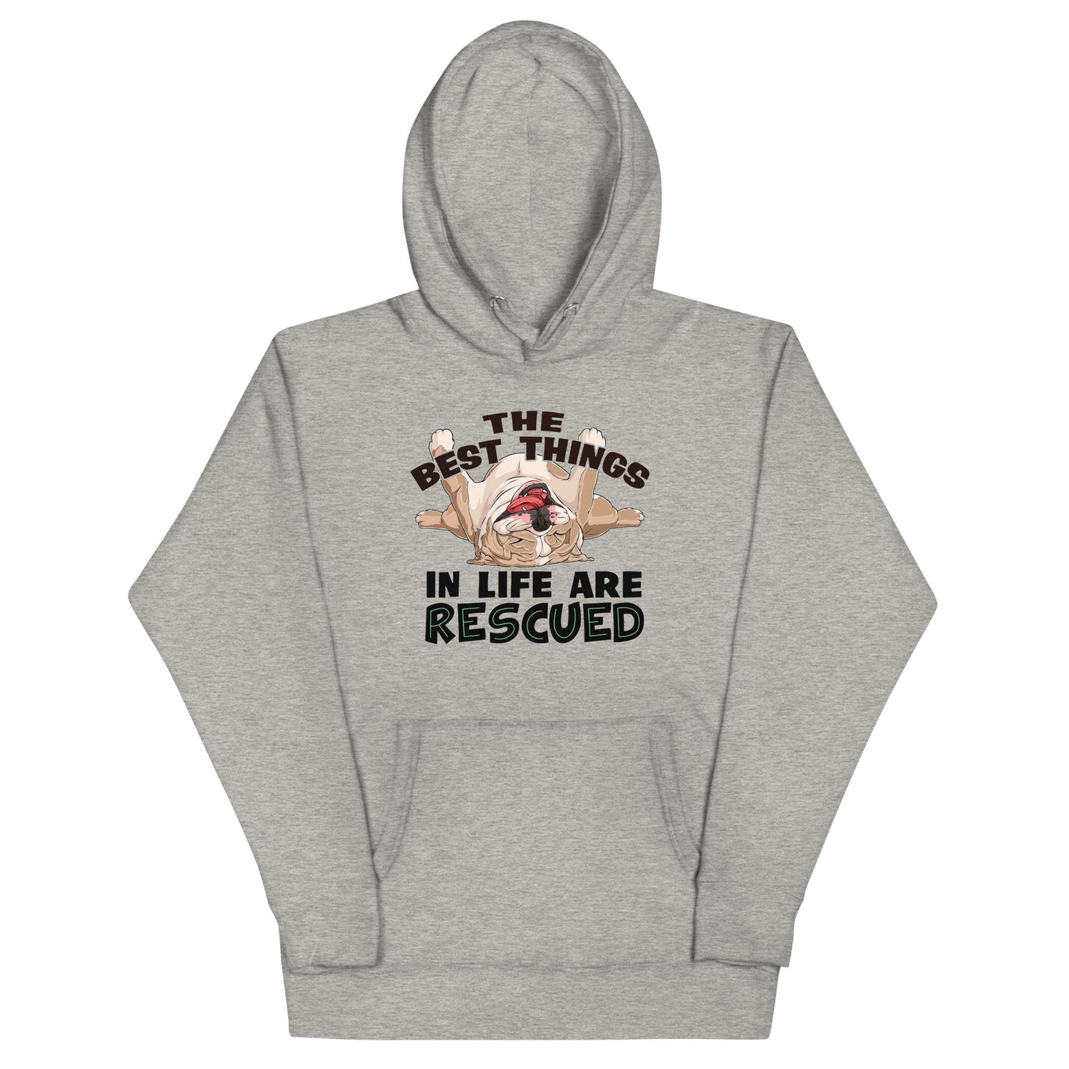 "The Best Things In Life Are Rescued" Unisex Hoodie | Fawn & White Colored
