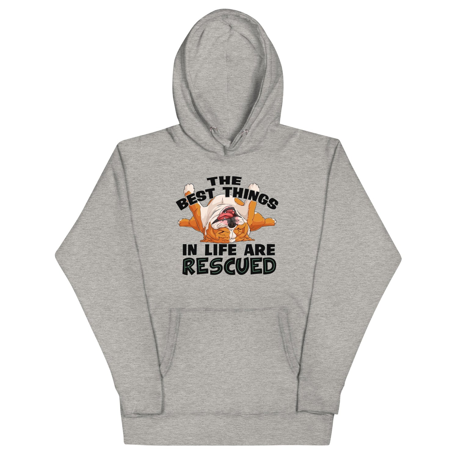 "The Best Things In Life Are Rescued" Unisex Hoodie | Red & White Colored