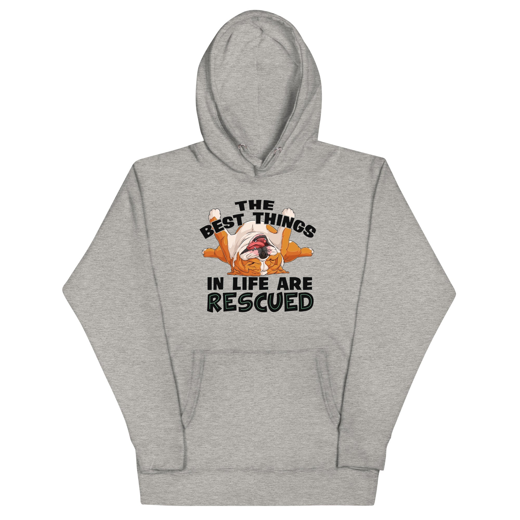 "The Best Things In Life Are Rescued" Unisex Hoodie | Red & White Colored