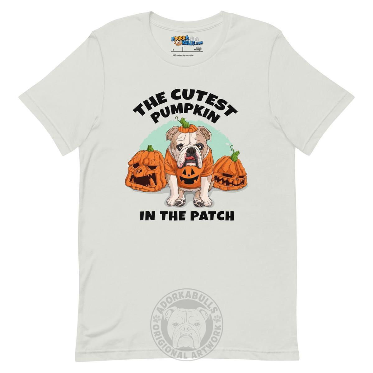 The Cutest Pumpkin in the Patch Bulldog Tee | Fawn & White