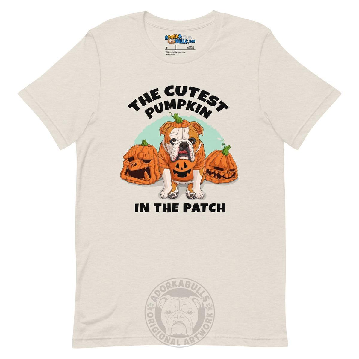 The Cutest Pumpkin in the Patch Bulldog Tee | Red & White