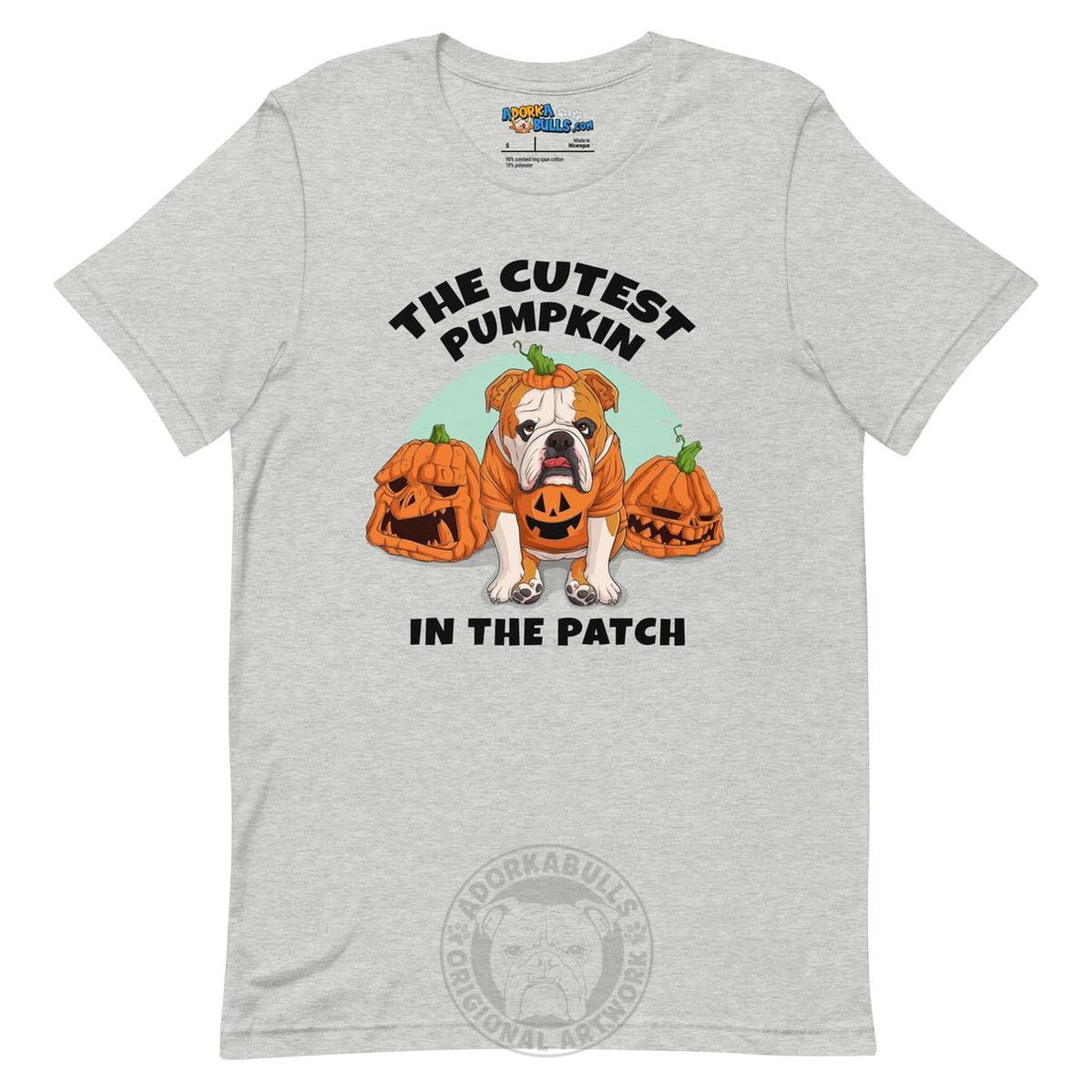 The Cutest Pumpkin in the Patch Bulldog Tee | Red & White