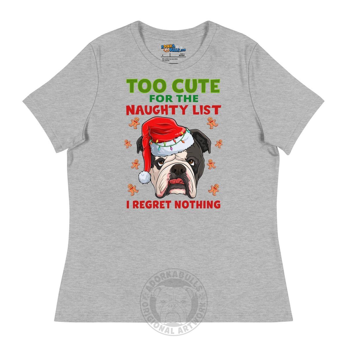 "Too Cute for the Naughty List" Bulldog Women&