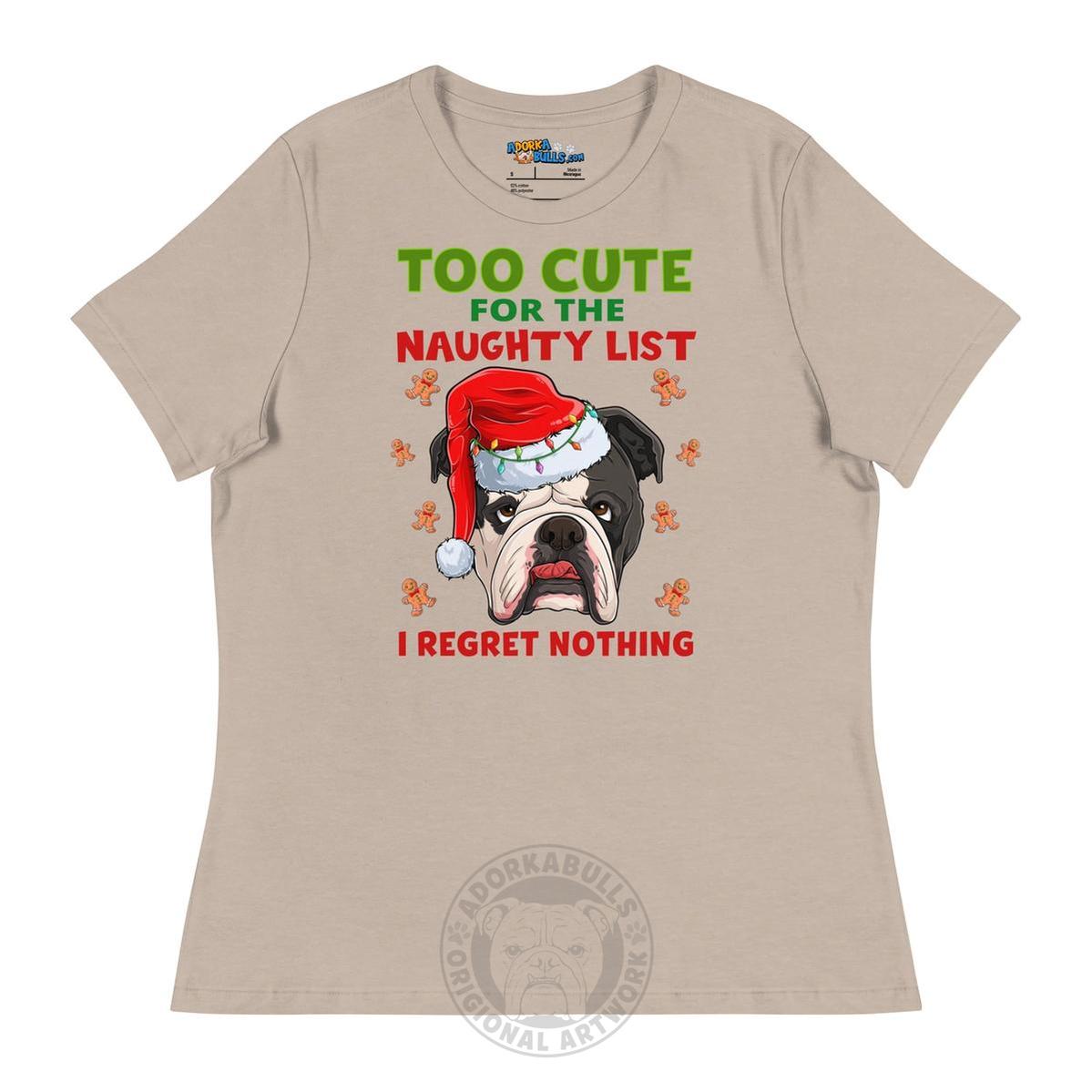 "Too Cute for the Naughty List" Bulldog Women&