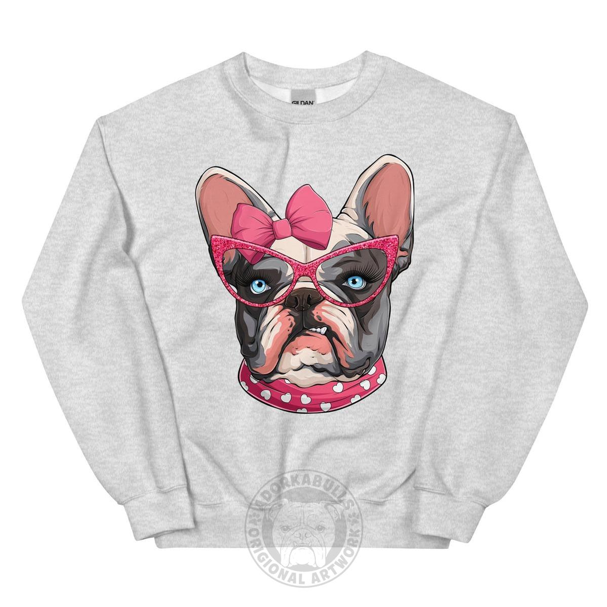 "Too Glam to Give a Woof" – Valentine’s Frenchie Sweatshirt