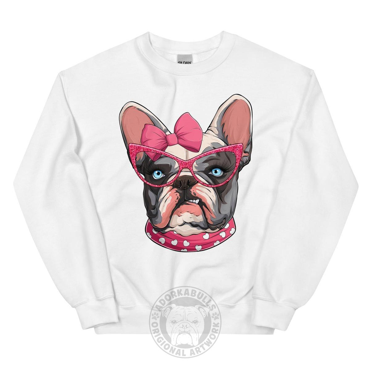 "Too Glam to Give a Woof" – Valentine’s Frenchie Sweatshirt