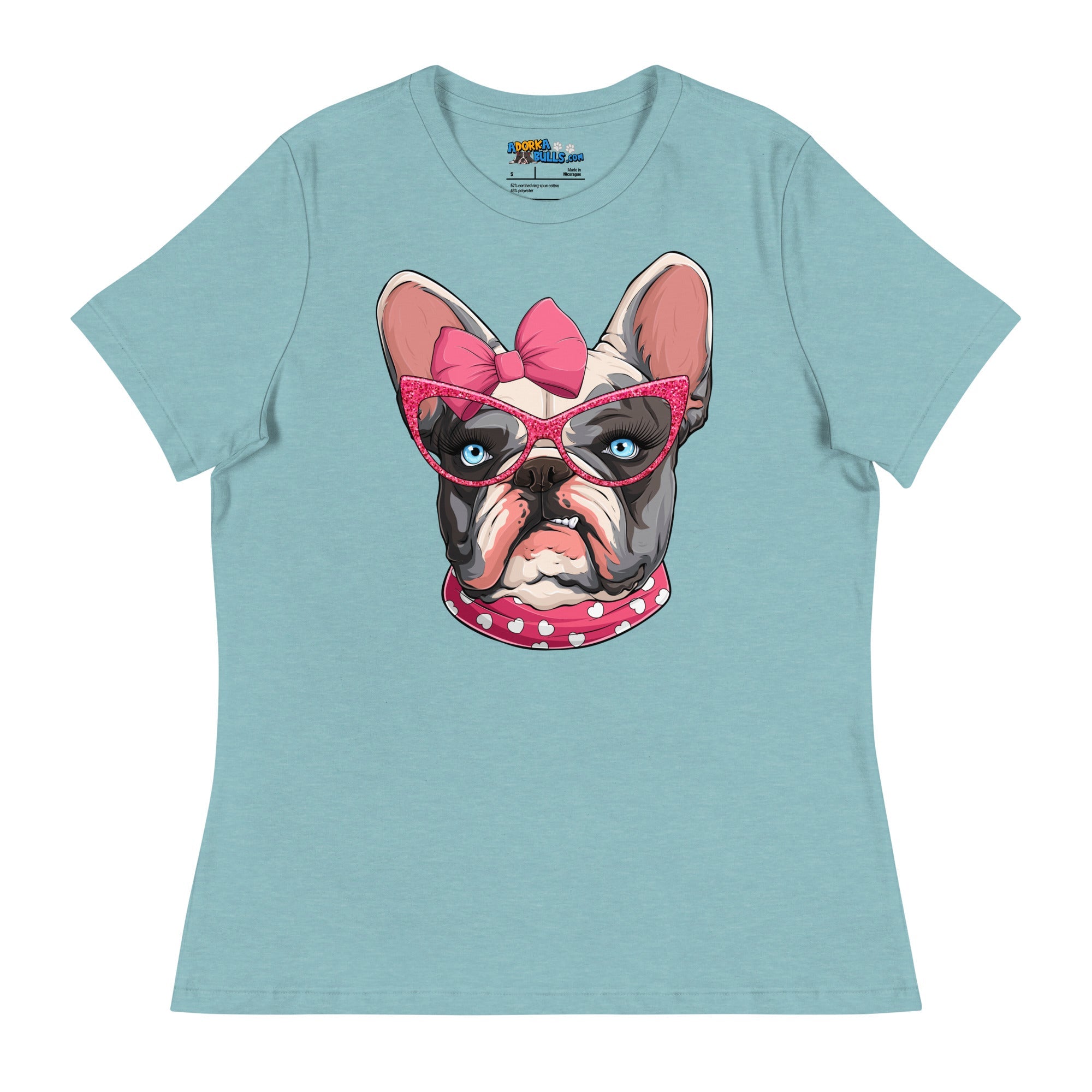 "Too Glam to Give a Woof" Women’s Frenchie T-Shirt