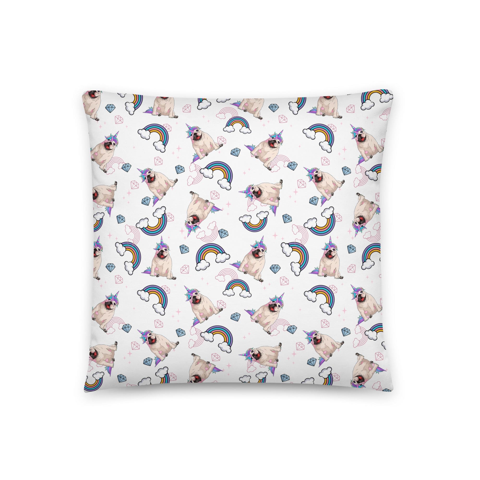 White Bullicorn Pillow