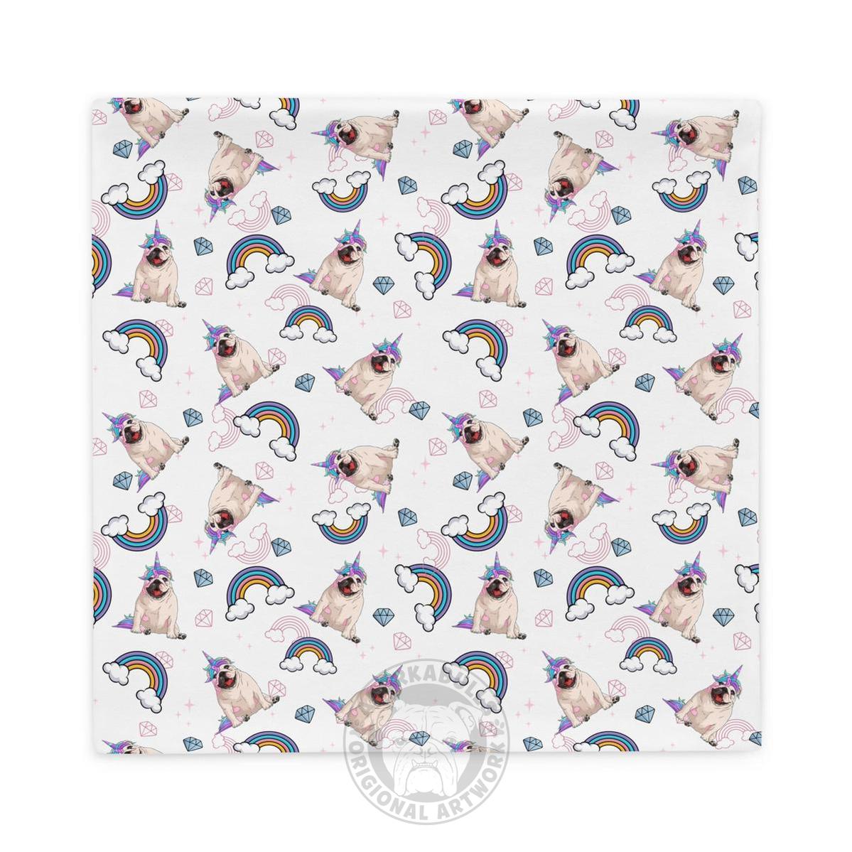 White Bullicorn Pillow Case