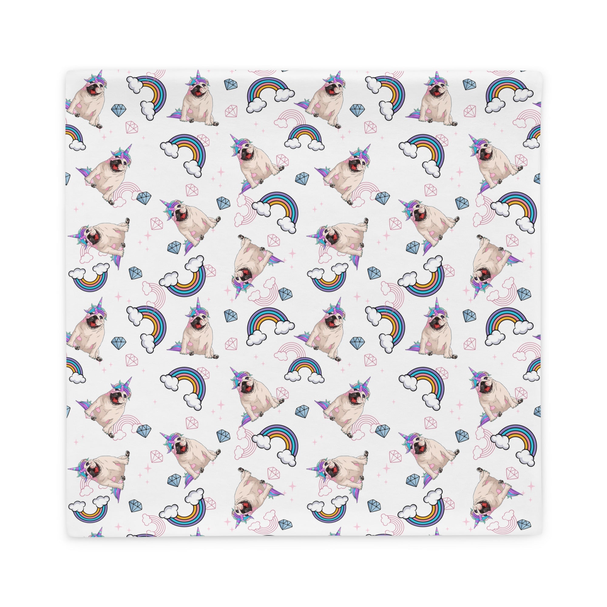 White Bullicorn Pillow Case