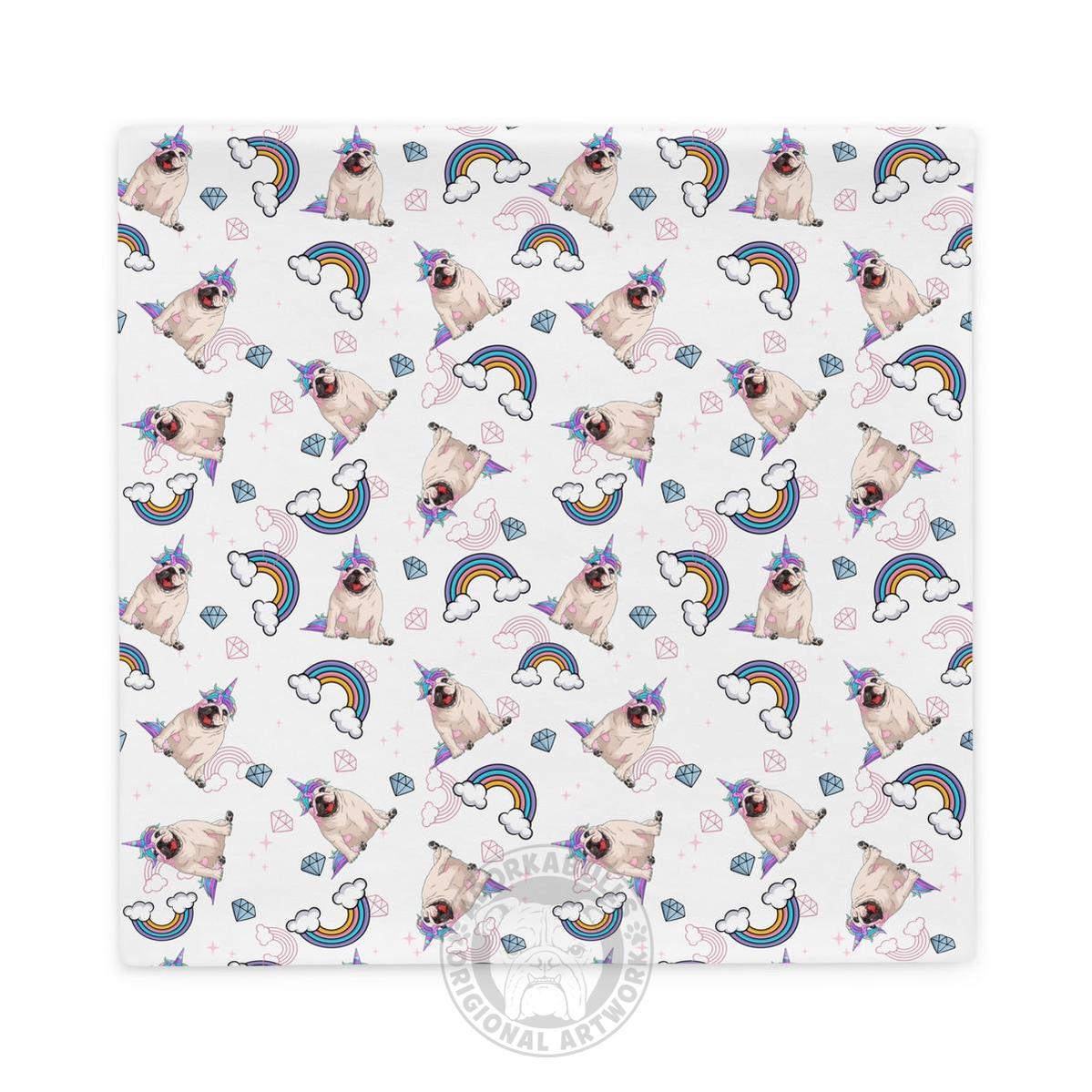 White Bullicorn Pillow Case