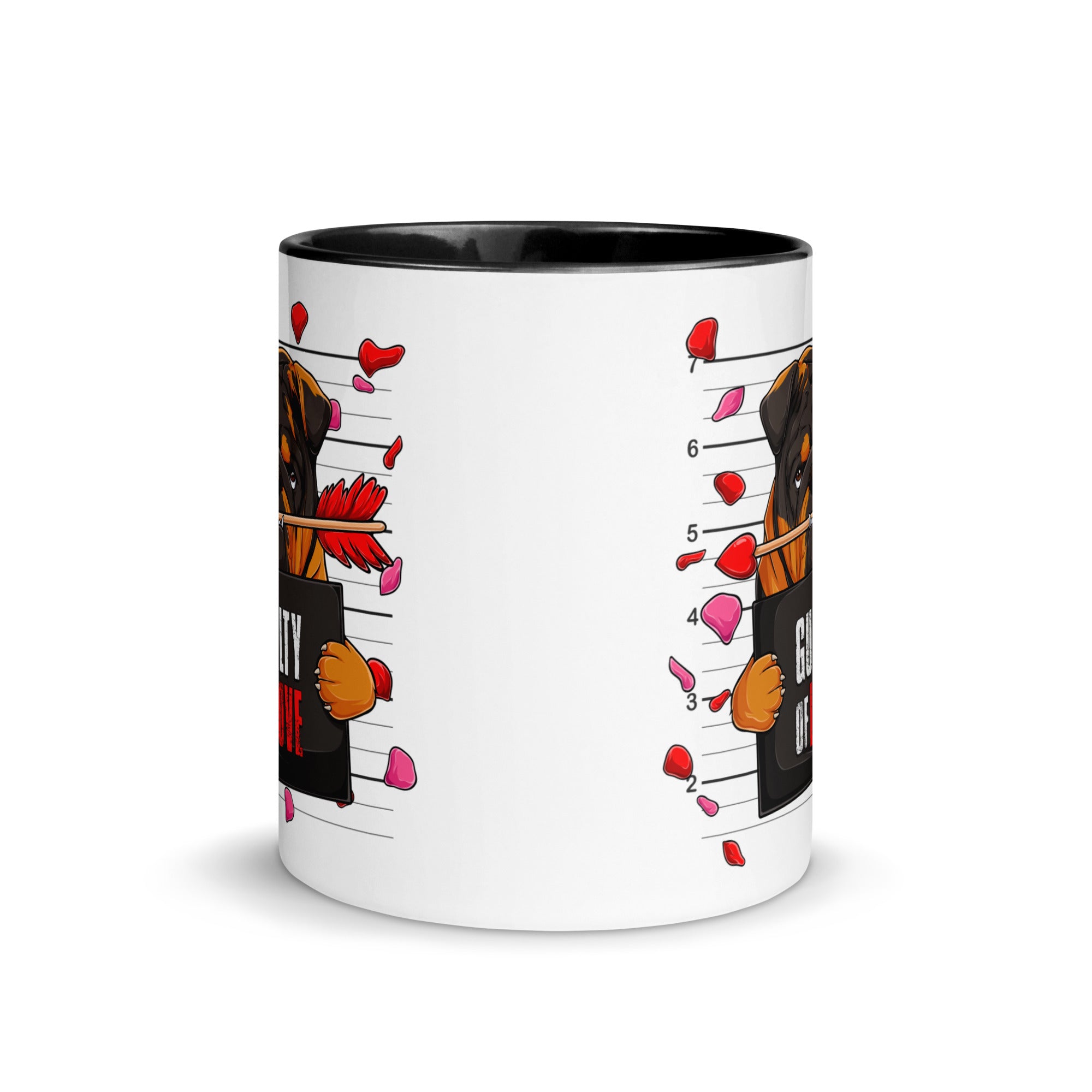 "Guilty of Love" English Bulldog Mug | Tri Colored Male