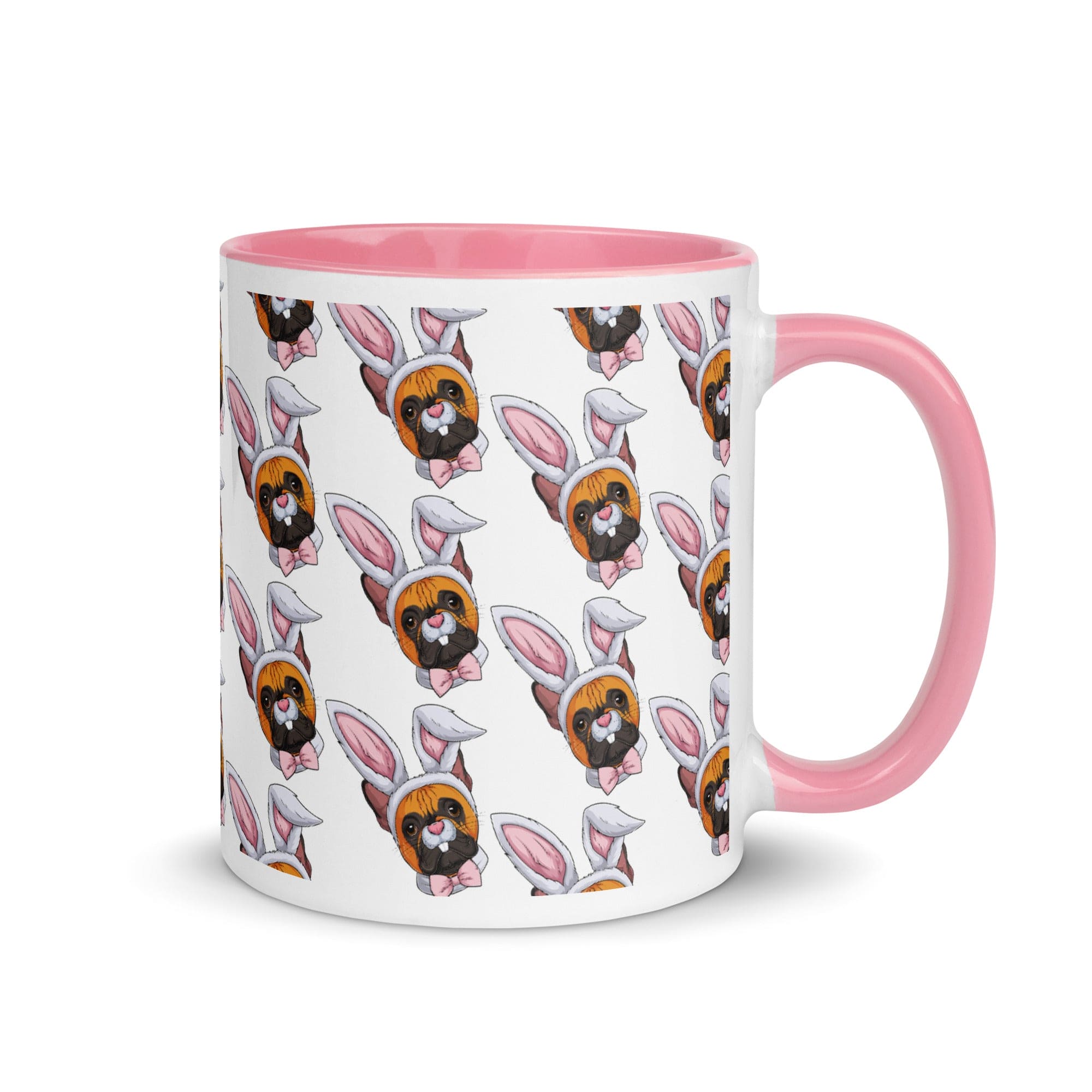 Easter Bunny Frenchie Mug | Red & White Colored Male