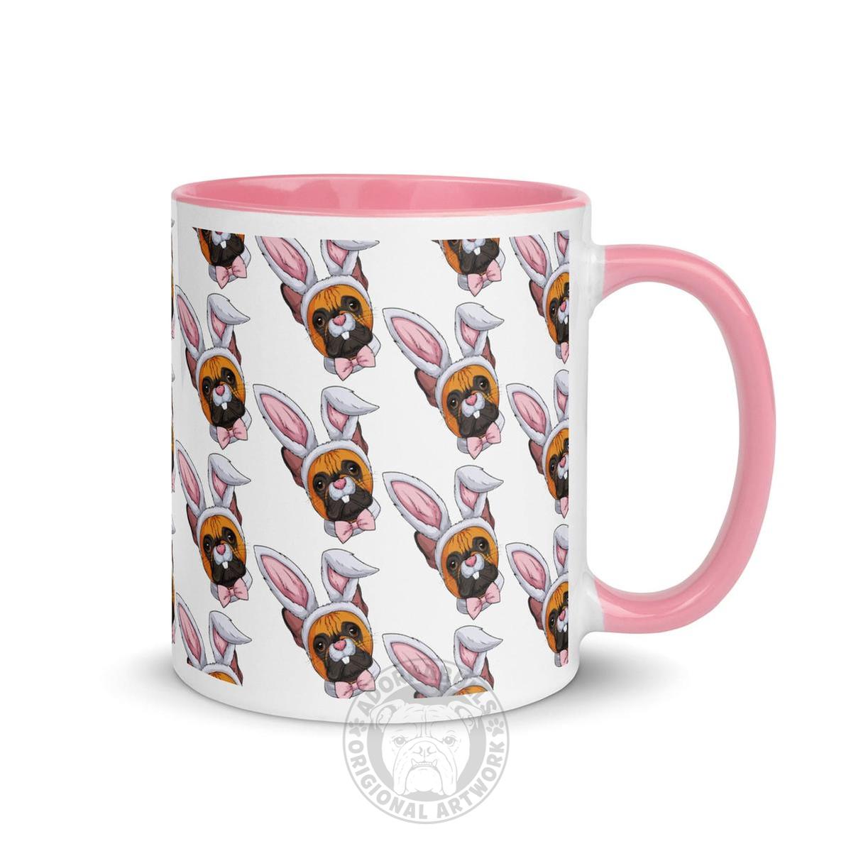 Easter Bunny Male Frenchie Mug (11oz) | Red & White
