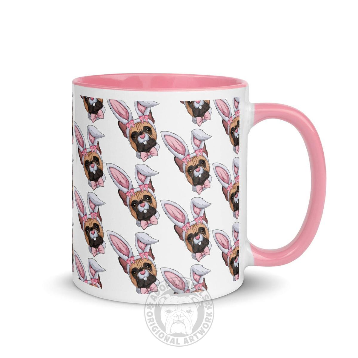 Easter Bunny Female Frenchie Mug (11oz) | Fawn & White