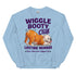 Wiggle Booty Club Lifetime Member Unisex Sweatshirt | Red & White Colored English Bulldog