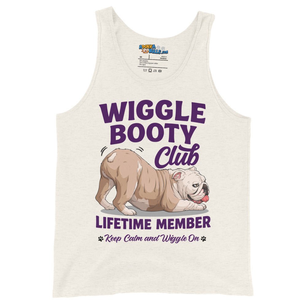Wiggle Booty Club Men’s Tank | Fawn & White Colored English Bulldog