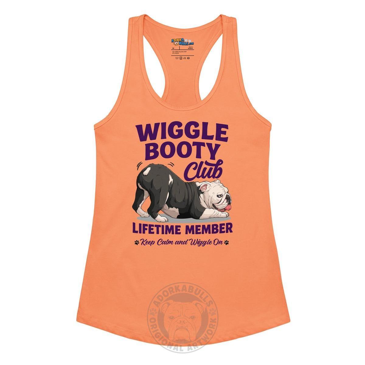 Wiggle Booty Club Racerback Tank | B&W Colored English Bulldog