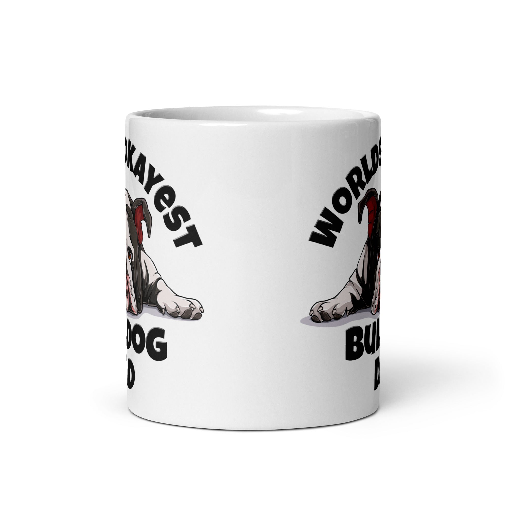 "Worlds Okayest Bulldog Dad" Mug | B&W Colored