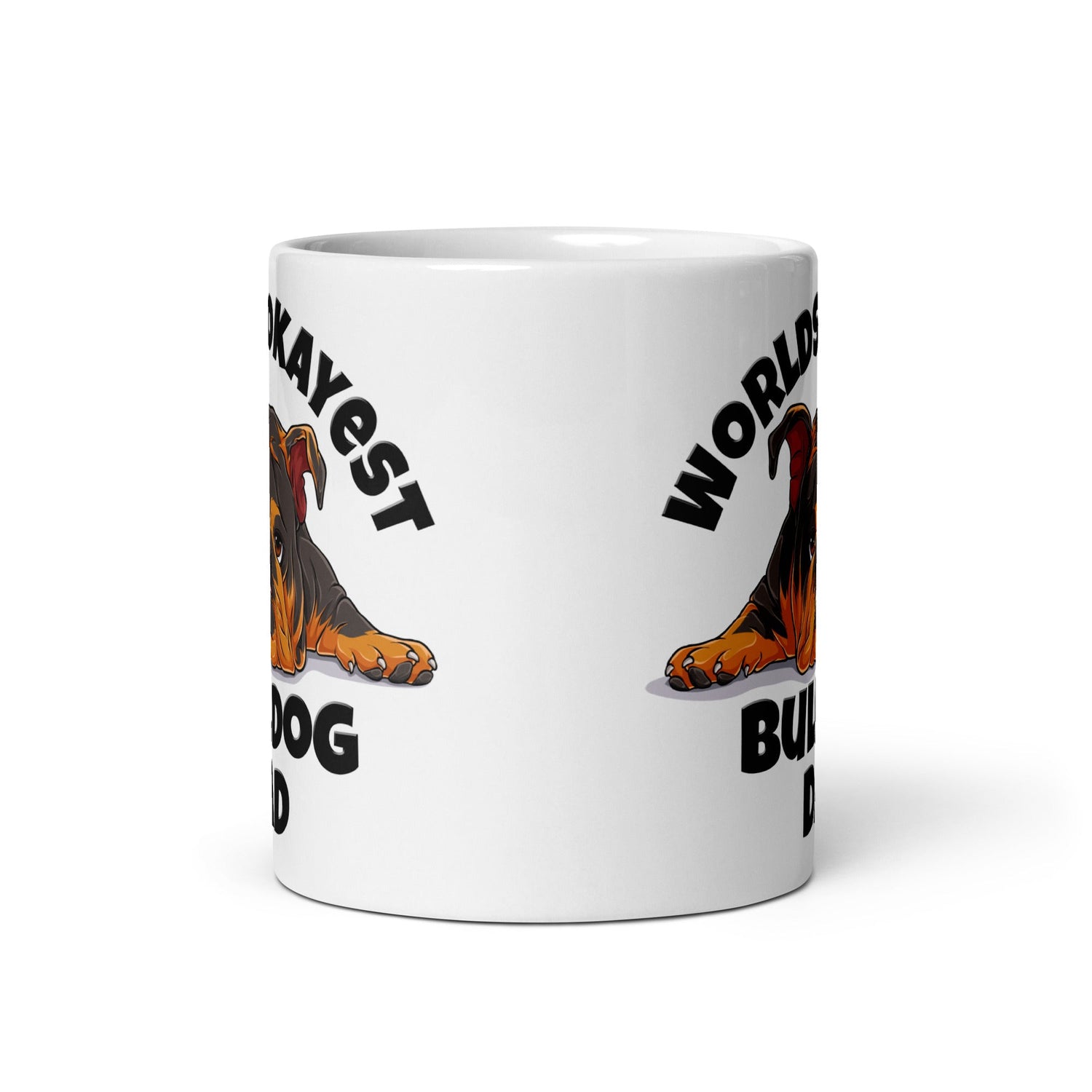 "Worlds Okayest Bulldog Dad" Mug | Tri Colored