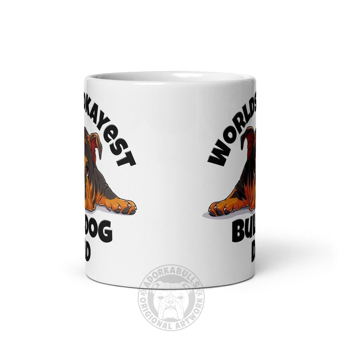 "Worlds Okayest Bulldog Dad" Mug | Tri Colored