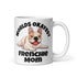 "Worlds Okayest Frenchie Mom" Mug | Fawn & White Colored