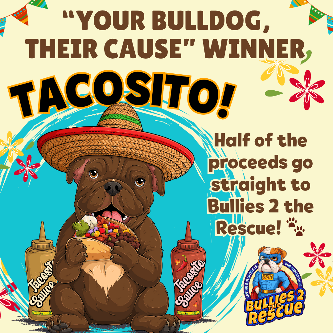 "YOUR BULLDOG, THEIR CAUSE" WINNER - Tacosito! - Adorkabulls