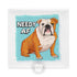 "Adopt A Personal Stalker" English Bulldog Pillow Case | Red & White Colored