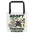 "Adopt A Personal Stalker" English Bulldog Tote Bag | B&W Colored in Wheelchair