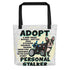 "Adopt A Personal Stalker" French Bulldog Tote Bag | B&W Colored in Wheelchair