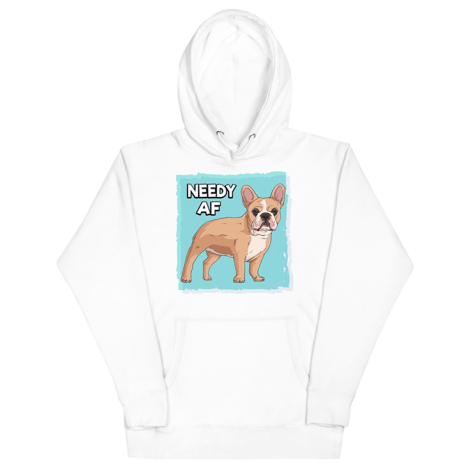 &quot;Adopt A Personal Stalker&quot; French Bulldog Unisex Hoodie | Fawn &amp; White Colored