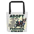 "Adopt A Personal Stalker" Male French Bulldog Tote Bag | B&W Colored with Spina Bifida in Wheelchair