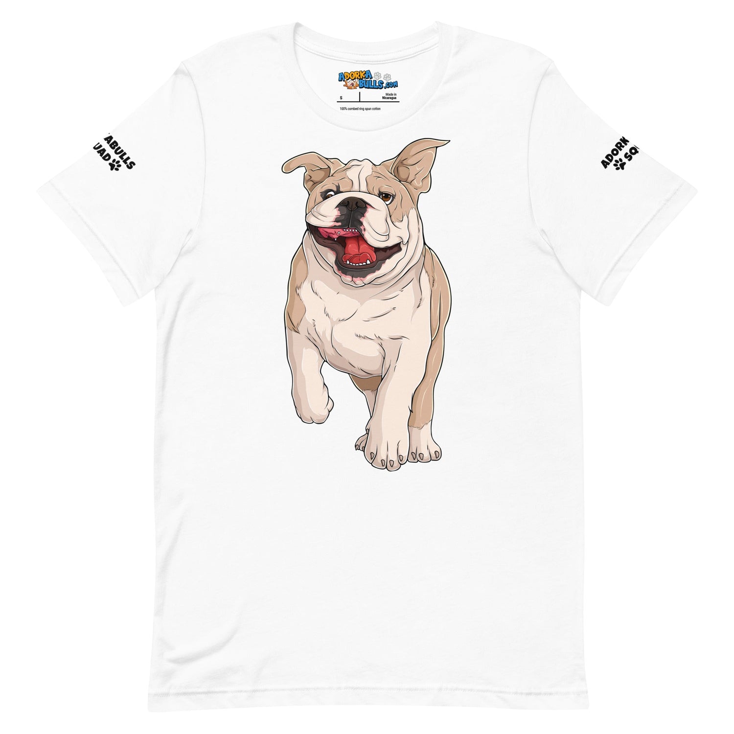 &quot;Adorkabulls Squad&quot; Running Bully Unisex Tee | Fawn &amp; White Colored