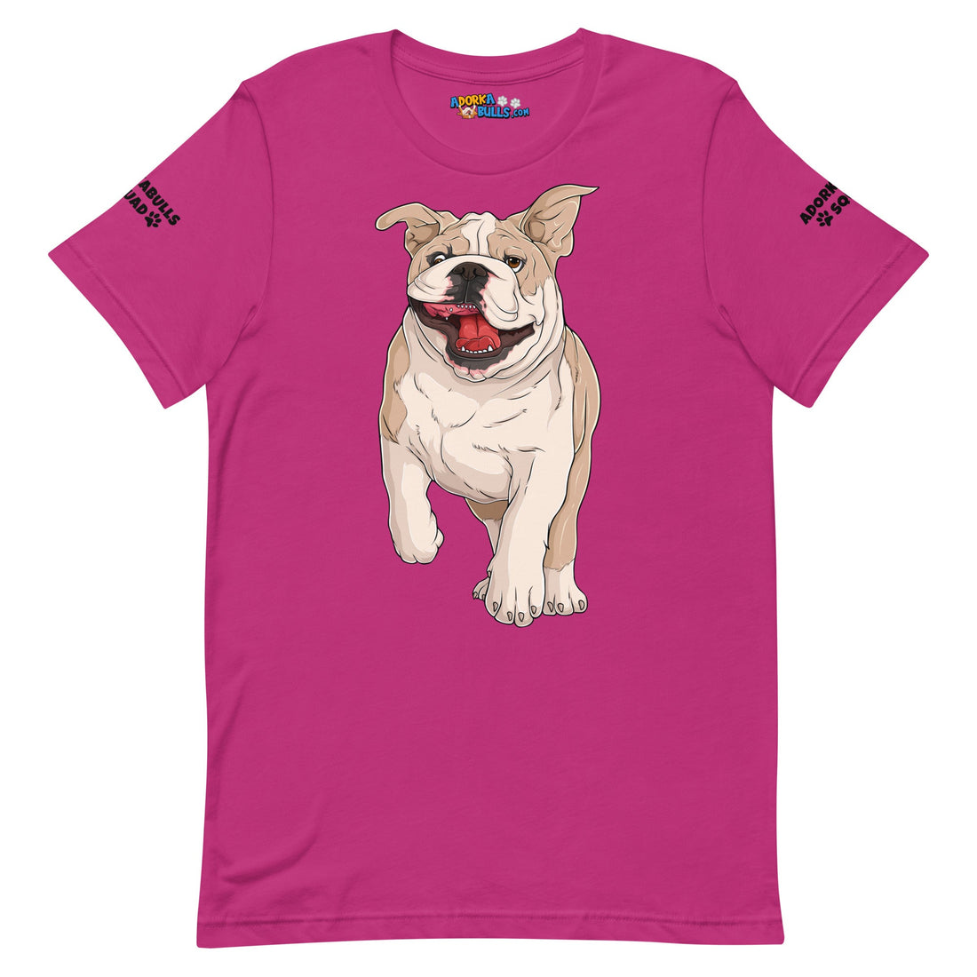 "Adorkabulls Squad" Running Bully Unisex Tee | Fawn & White Colored